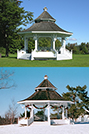 New London, NH - Gazebo - Summer and Winter